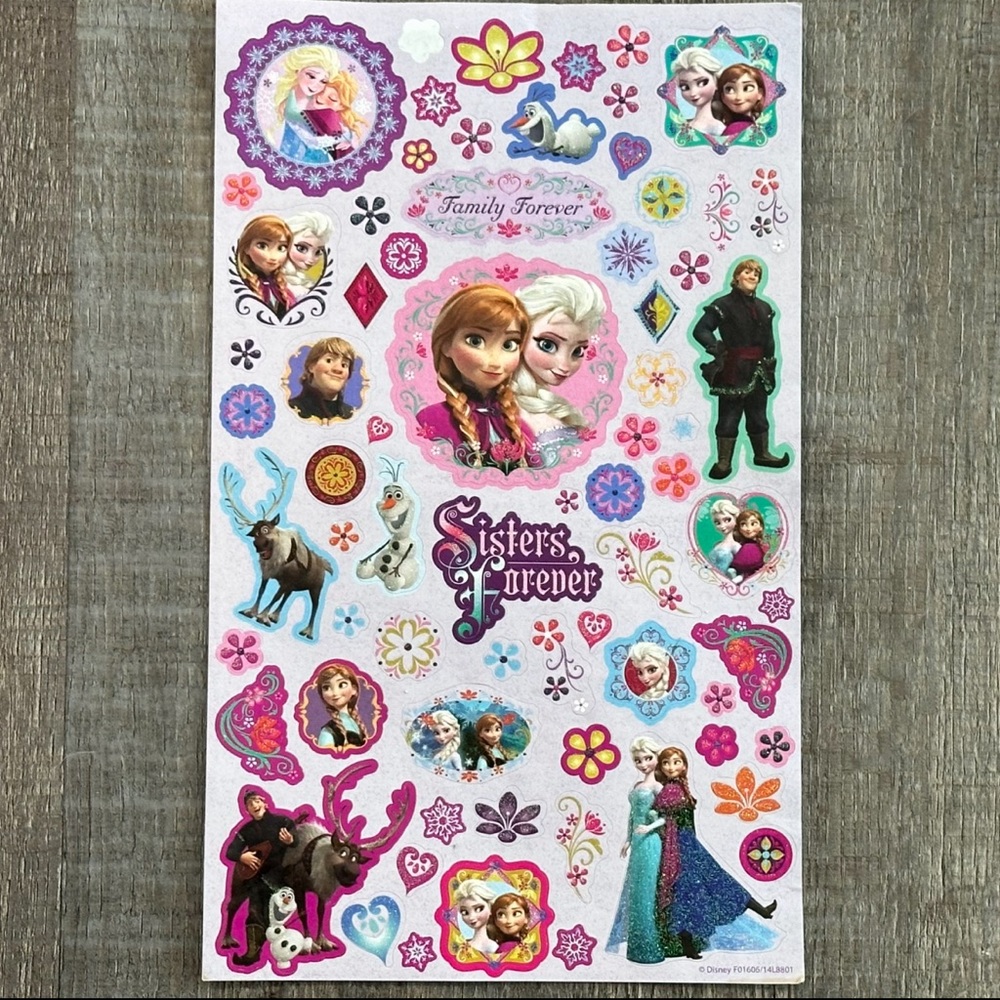 💞 Disney Frozen Glitter Princess Anna Scrapbook Craft Stickers